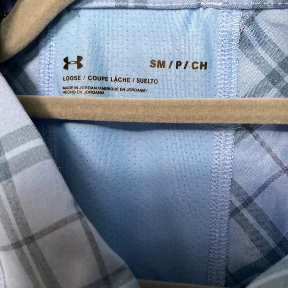 Under Armour Men's Blue Tide Chaser 2.0 Plaid Short Sleeve UPF 30 Size Small - Picture 5 of 12